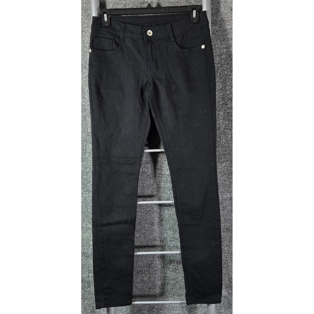 Alloy Apparel Womens Tall Skinny Jeans Black Denim 11x35 Long Inseam 30x34